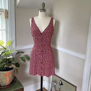Reformation red floral Luke dress (shortened hem) mini dress, worn once!